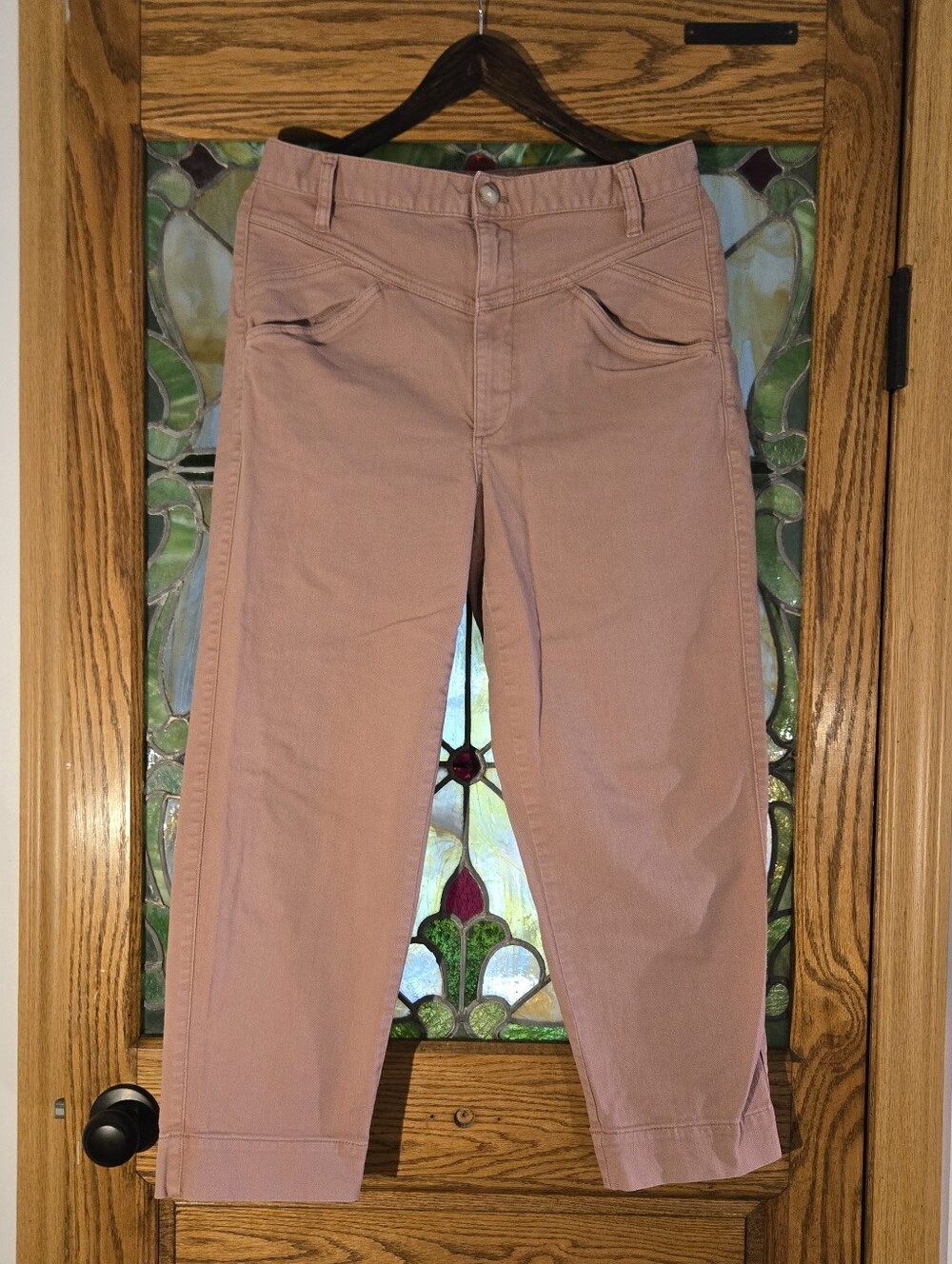 Madrwell Blush Pink Straight-Leg Jeans